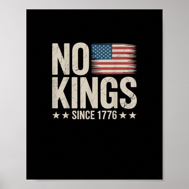 No Kings In America Since 1776 Freedom Spirit Look Poster (Vorne)