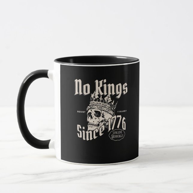No Kings In America Since 1776 Freedom Spirit Look Tasse (Links)