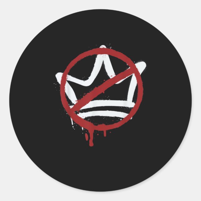 No Kings In America Since 1776 Minimal Clean Runder Aufkleber (Vorderseite)