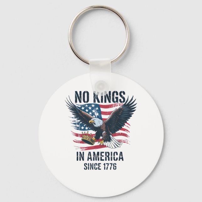 No Kings In America Since 1776 Minimal Clean Schlüsselanhänger (Vorderseite)