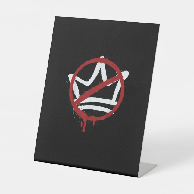 No Kings In America Since 1776 Minimal Clean Sockelschild (Vorderseite)