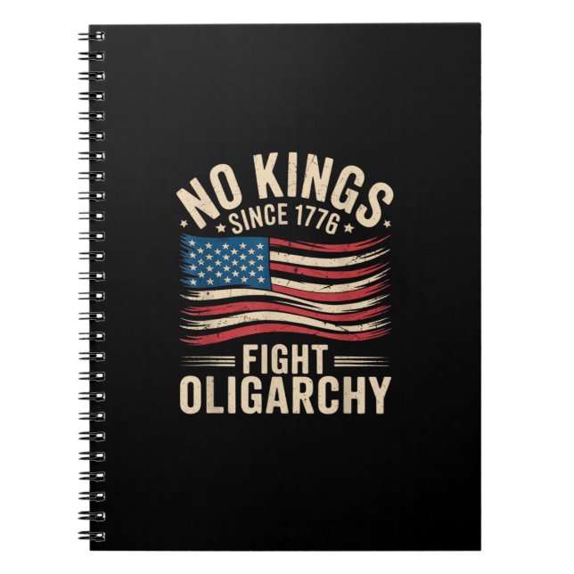 No Kings In America Since 1776  Oligarchy Patrioti Notizblock (Vorderseite)