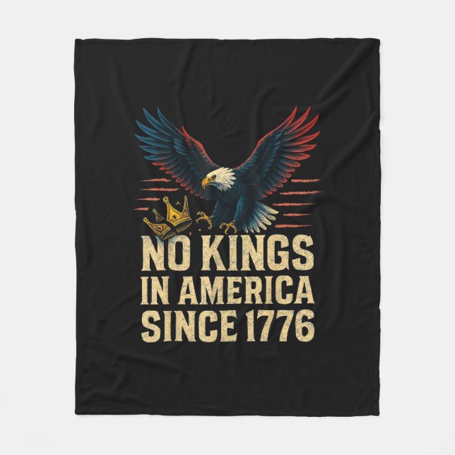 No Kings In America Since 1776 Patriotic Fleecedecke (Vorderseite)