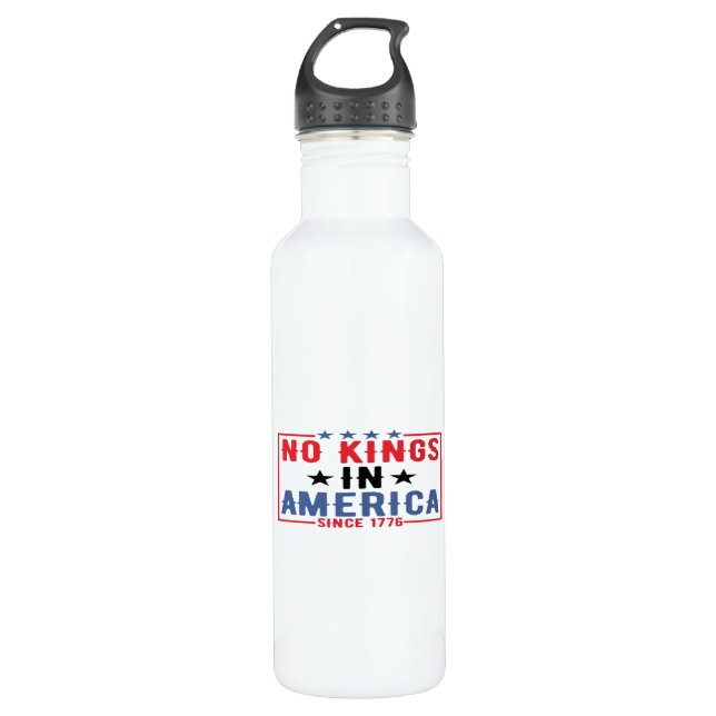 No Kings In America Since 1776 Patriotic Independe Edelstahlflasche (Vorderseite)