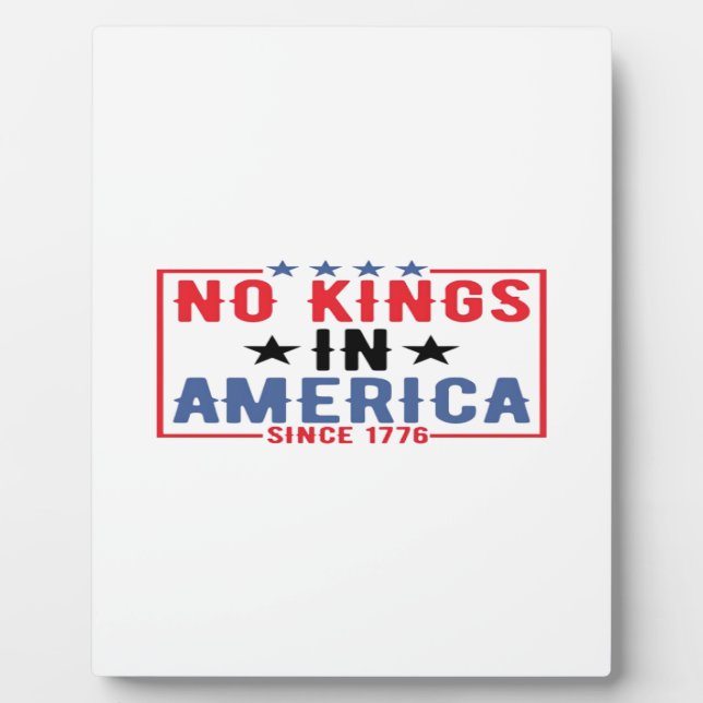 No Kings In America Since 1776 Patriotic Independe Fotoplatte (Vorderseite)