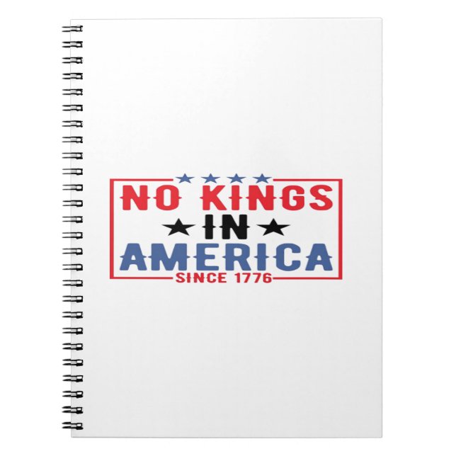 No Kings In America Since 1776 Patriotic Independe Notizblock (Vorderseite)
