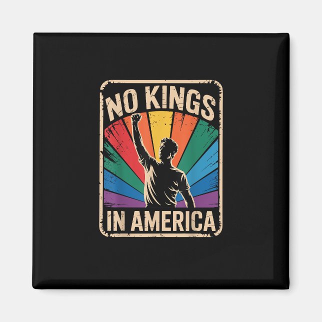 No Kings In America Since 1776 Patriotic Style Magnet (Vorne)