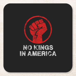 No Kings In America Since 1776 Resist 8647 US Flag Rechteckiger Pappuntersetzer