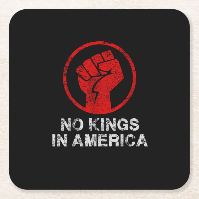 No Kings In America Since 1776 Resist 8647 US Flag Rechteckiger Pappuntersetzer (Vorderseite)