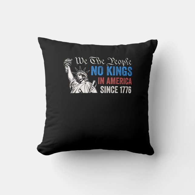 No Kings In America Since 1776 Retro Classic Kissen (Vorderseite)