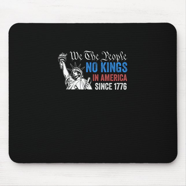 No Kings In America Since 1776 Retro Classic Mousepad (Vorne)
