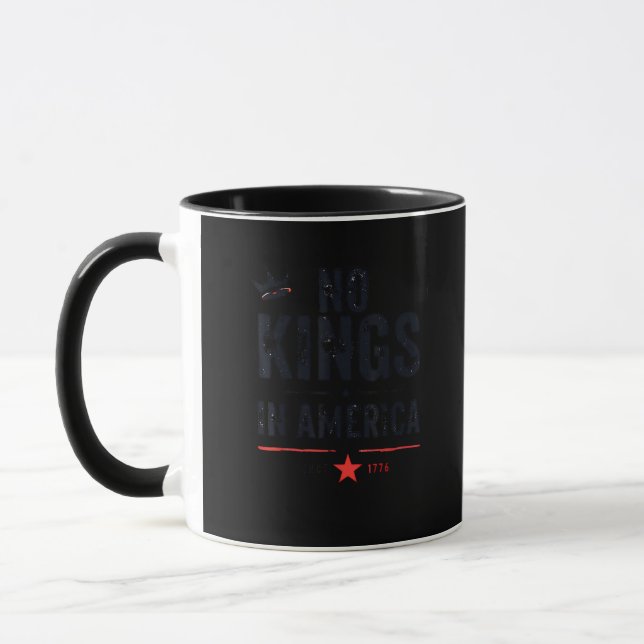 No Kings In America Since 1776 Retro Style Look Tasse (Links)