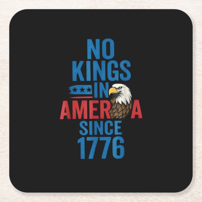 No Kings In America Since 1776 Shirt No Kings Men  Rechteckiger Pappuntersetzer (Vorderseite)