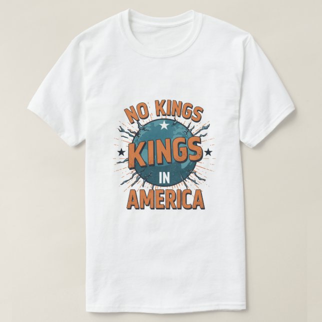 No Kings in America - Statement Graphic T-Shirt (Design vorne)