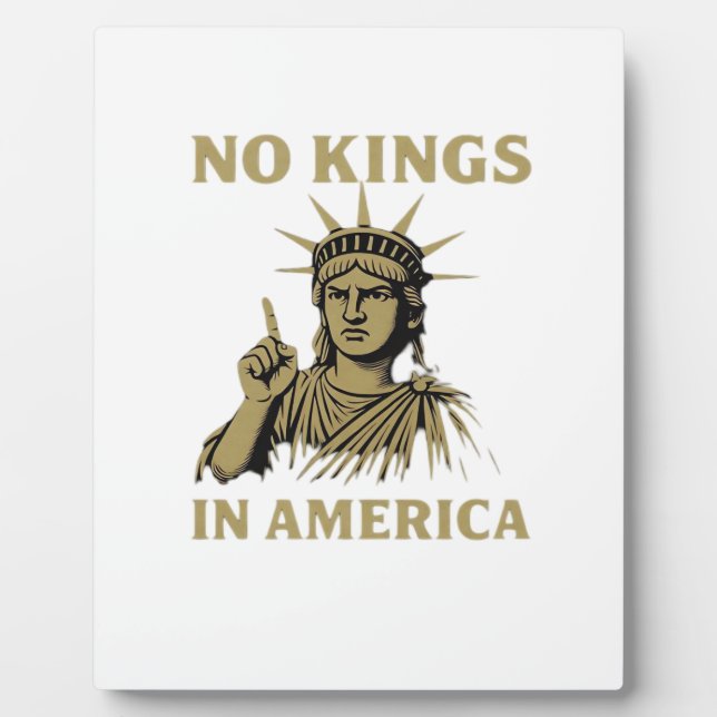 No Kings In America Statue Of  No Kings Day Protes Fotoplatte (Vorderseite)