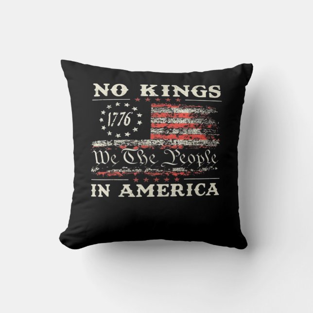 No Kings In America United States Independence Cla Kissen (Vorderseite)