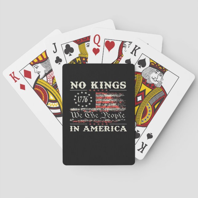 No Kings In America United States Independence Cla Spielkarten (Rückseite)