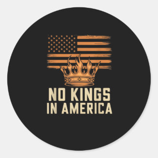 No Kings In America United States Independence Cre Runder Aufkleber