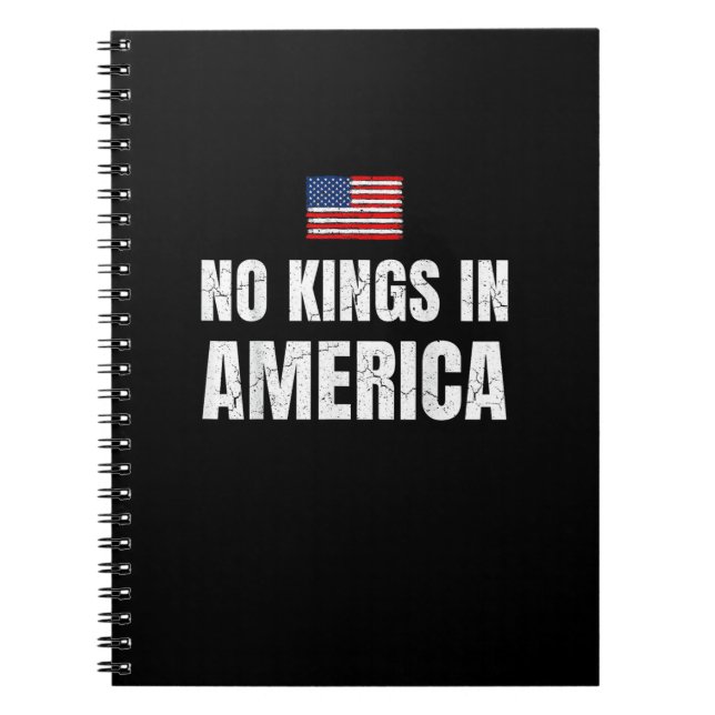 No Kings In America United States Independence Fre Notizblock (Vorderseite)