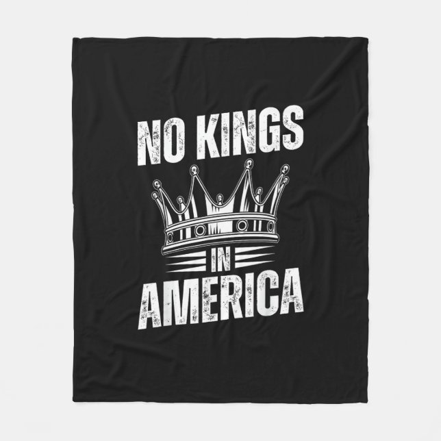 No Kings In America United States Independence Vin Fleecedecke (Vorderseite)