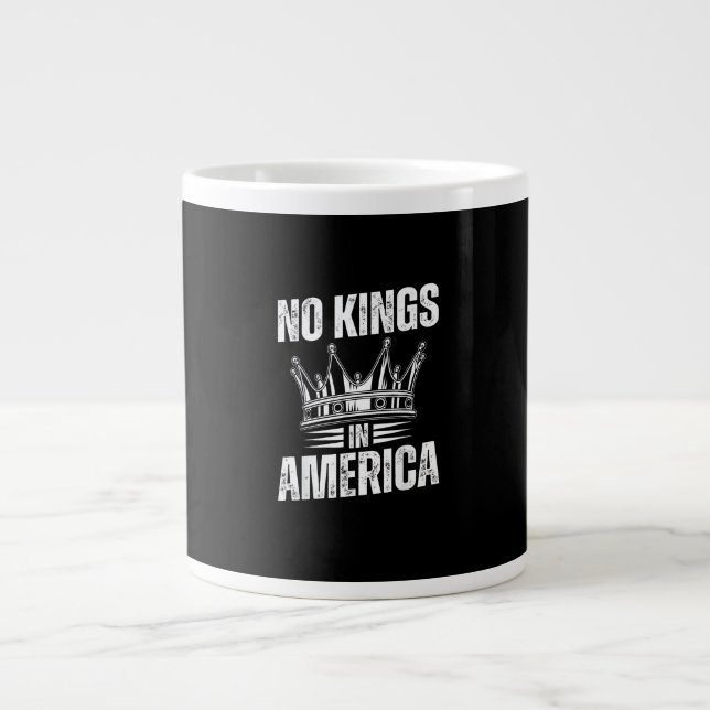 No Kings In America United States Independence Vin Jumbo-Tasse (Vorderseite)