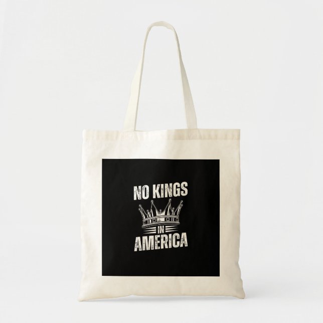 No Kings In America United States Independence Vin Tragetasche (Vorne)