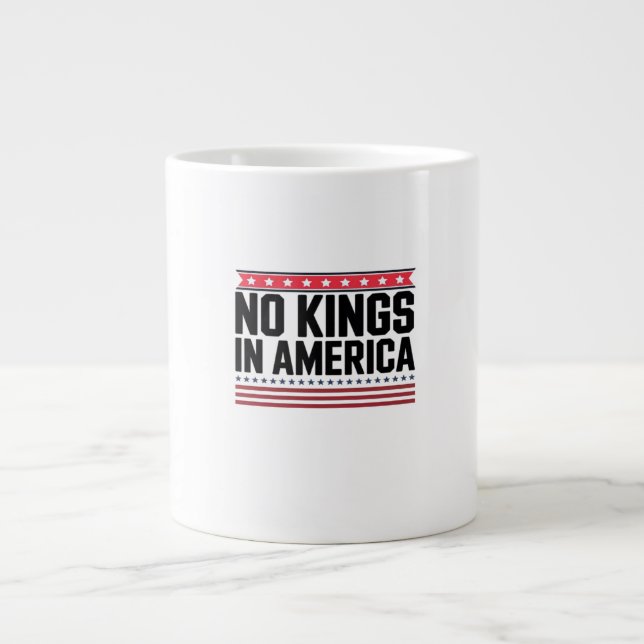 No Kings In America USA Bold Design Jumbo-Tasse (Vorderseite)