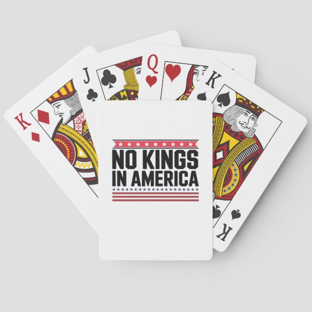 No Kings In America USA Bold Design Spielkarten (Rückseite)