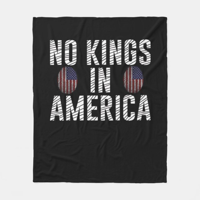 No Kings In America USA Flag Fingerprint Creative  Fleecedecke (Vorderseite)