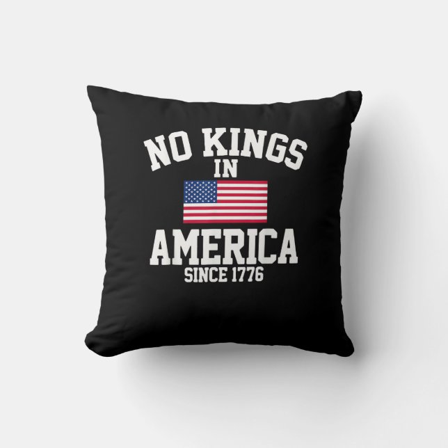 No Kings In America USA Flag Retro Cool Style Kissen (Vorderseite)