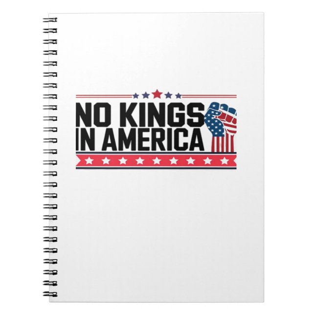 No Kings In America USA Minimal Clean Notizblock (Vorderseite)