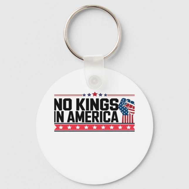 No Kings In America USA Minimal Clean Schlüsselanhänger (Vorderseite)