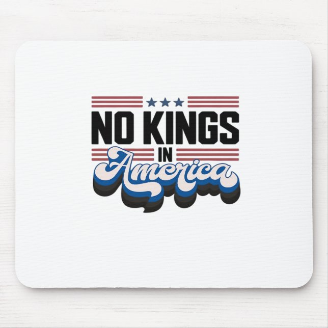 No Kings In America USA Retro Classic Mousepad (Vorne)