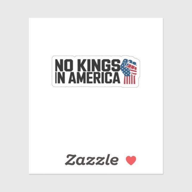No Kings In America USA Vintage Graphic Aufkleber (Blatt)