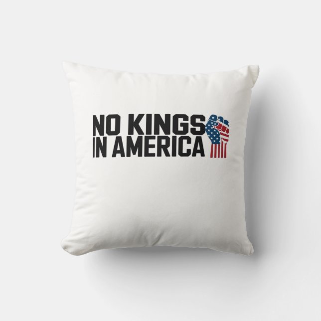 No Kings In America USA Vintage Graphic Kissen (Vorderseite)