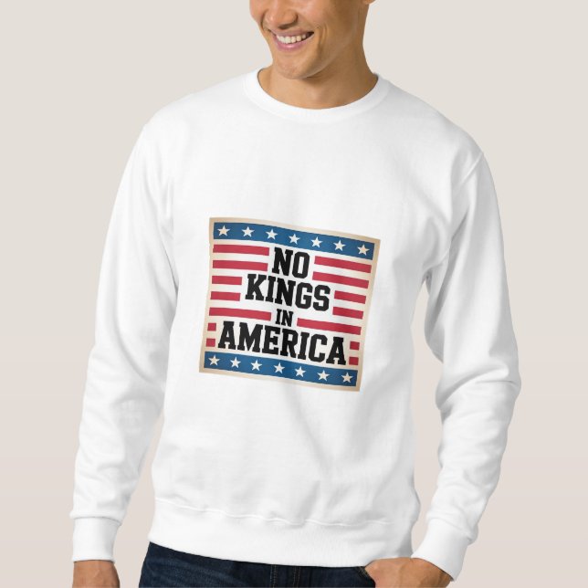 No Kings In America USA Vintage Graphic Sweatshirt (Vorderseite)