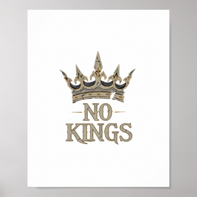 No Kings In America Vintage Graphic Poster (Vorne)