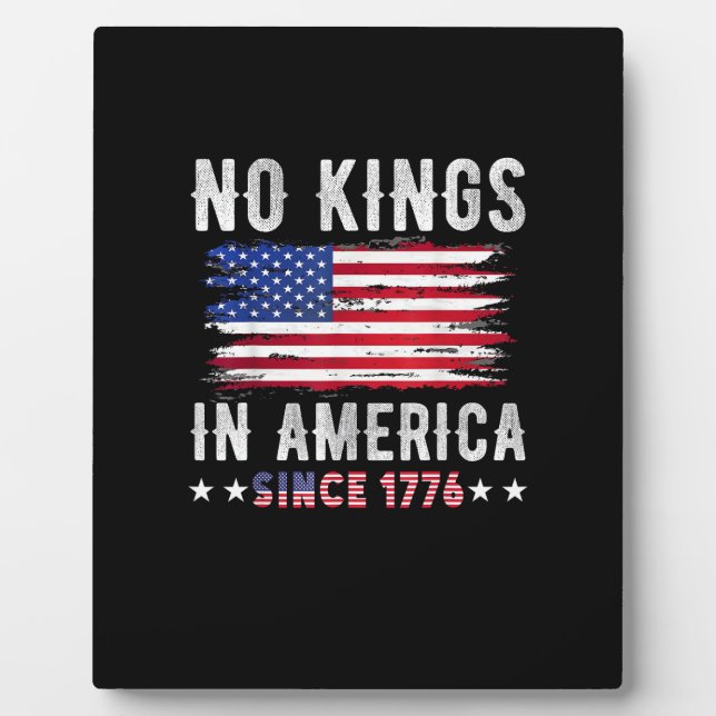 No Kings In America Vintage Patriotic Independence Fotoplatte (Vorderseite)