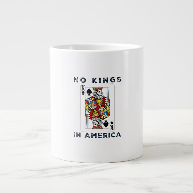 No Kings In America We The People Political Creati Jumbo-Tasse (Vorderseite)