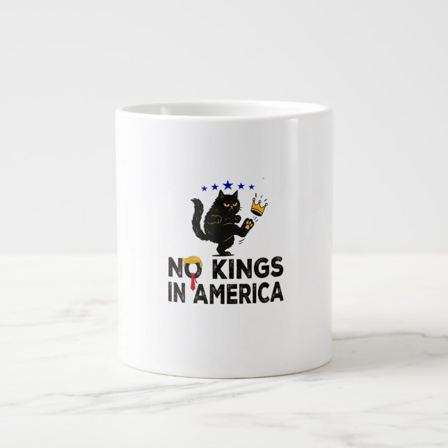No Kings In America We The People Political Minima Jumbo-Tasse (Vorderseite)