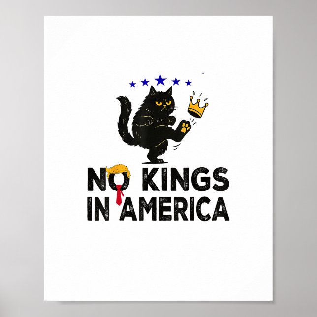 No Kings In America We The People Political Minima Poster (Vorne)
