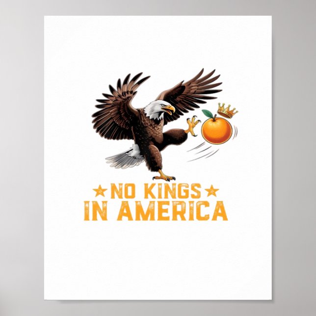 No Kings In America We The People Political Retro  Poster (Vorne)