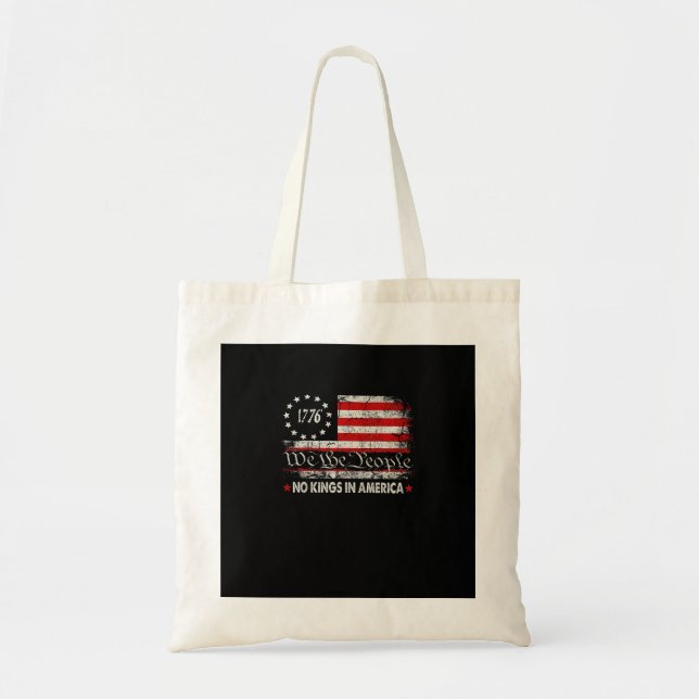 No Kings In America We The People Retro Cool Tragetasche (Vorne)
