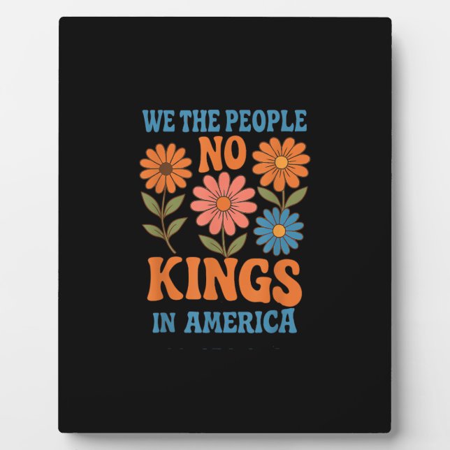 No Kings In America We The People Retro Lovers Fotoplatte (Vorderseite)