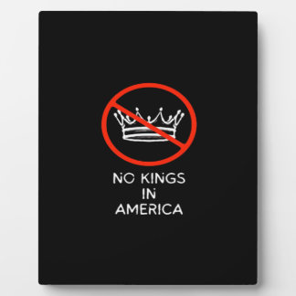 No Kings In The USA America Say No King Crown Clas Fotoplatte