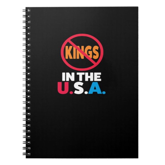 No Kings In The USA Notizblock (Vorderseite)