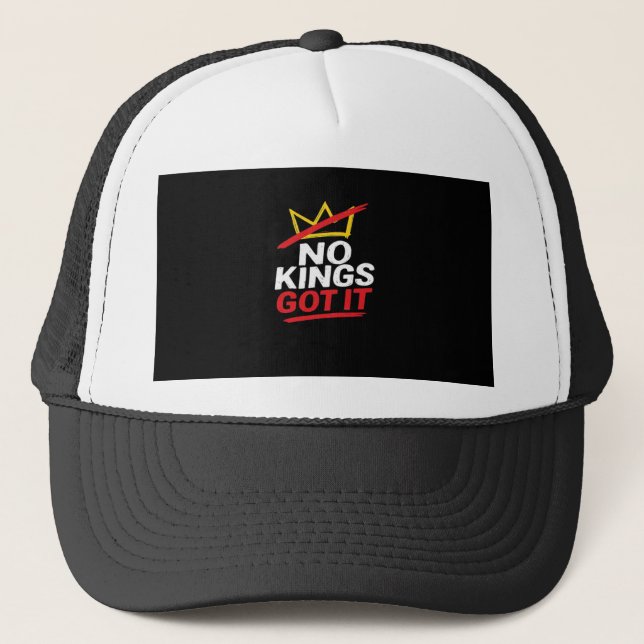 No Kings It Creative Casual Truckerkappe (Vorderseite)