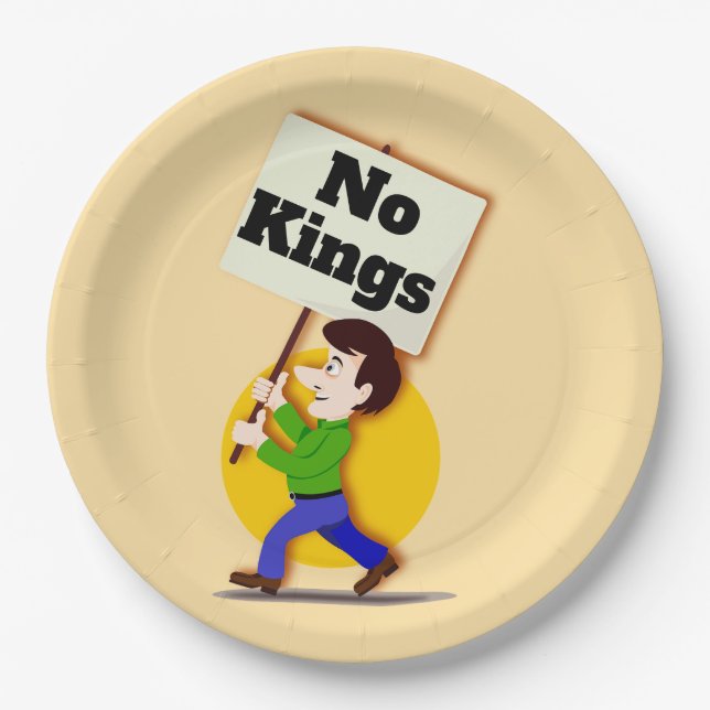 No Kings Paper Plate Pappteller (Vorderseite)