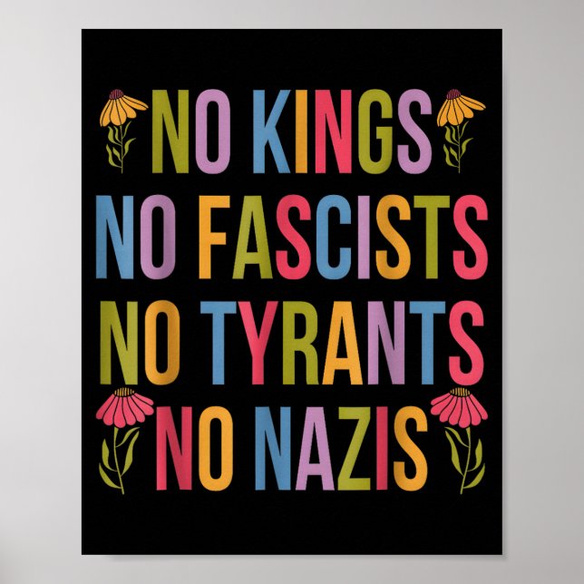 No Kings Patriotic Men Women Liberty  Poster (Vorne)