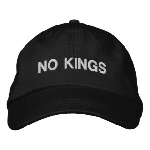No Kings politischer Protest schwarz Bestickte Baseballkappe